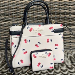 Kate Spade Staci Medium Satchel & Kate Spade Small Zip Around Bifold Wallet